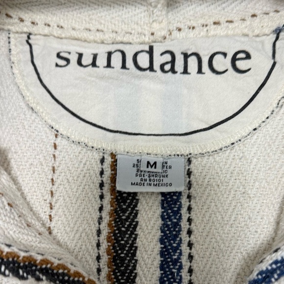 SUNDANCE Womens Baja Hoodie Stripe Pullover Size M Beach Coastal Vacation Resort - Picture 3 of 9